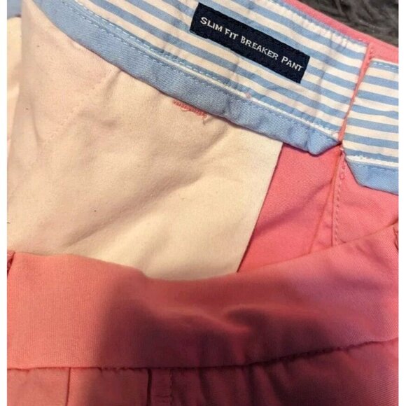 Vineyard Vines Slim Fit Chino Salmon Pink Breaker Pants Men's Size 34X32 EUC! - Picture 7 of 11
